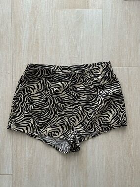 Free People Zebra-Print Skirt — Black & Cream